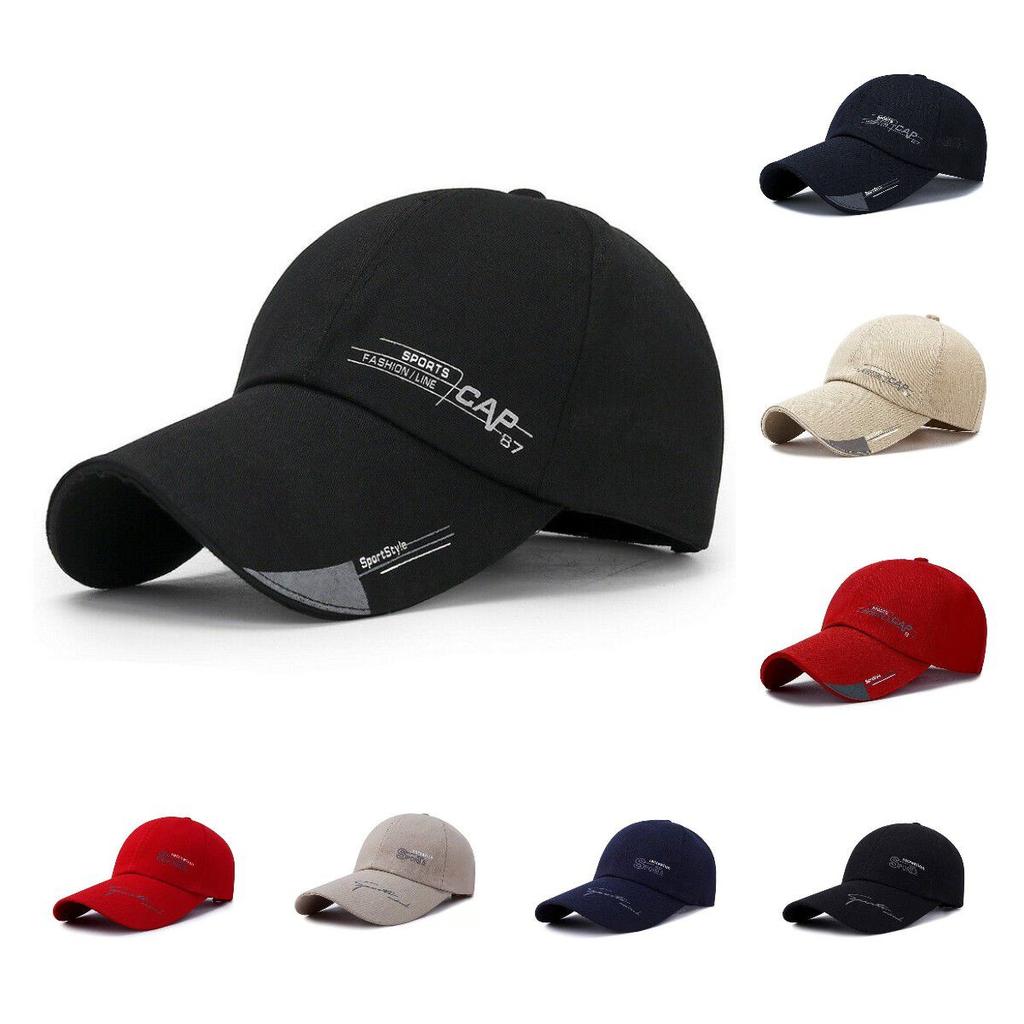 Unisex Casual Adjustable Summer Baseball Cap Black Sports Hat Sport Women Men