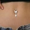 Stainless Steel Drop Navel Piercing Ring Zinc Zinc Alloy Dangled Navel Ring Butterfly Belly Button Ring  Club