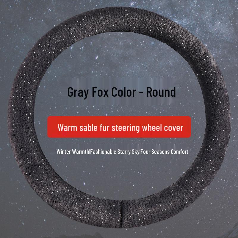 2025 Winter Plush Baby's Breath Car Steering Wheel Cover Set