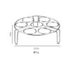 Jinxu Stainless Steel 7-Hole Egg Steamer Rack - 3 Pack