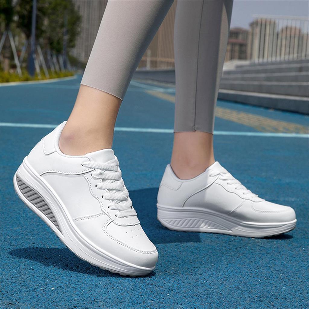 Sponge Cake Rocking Shoes, Women's Shoes, Anti Slip Work Shoes, Nurse Shoes, White Thick Soled White Shoes, Casual Mom Shoes