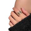 Light Luxury Gold Plated Open Ring Featuring Star Shape For Fashionable Women