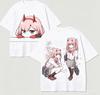 Darling In The Franxx Anime Lover TShirt Harajuku Cotton NewModel High Street Oversized Unisex Short Couples Streetwear Trendy