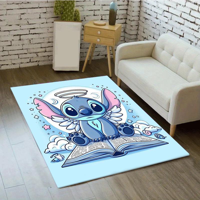 1pc Stitch Pattern Area Rug Soft Flannel Floor Mat for Living Room,Office,Bedroom and Carpet,Sofa Coffee Table Floor Mat