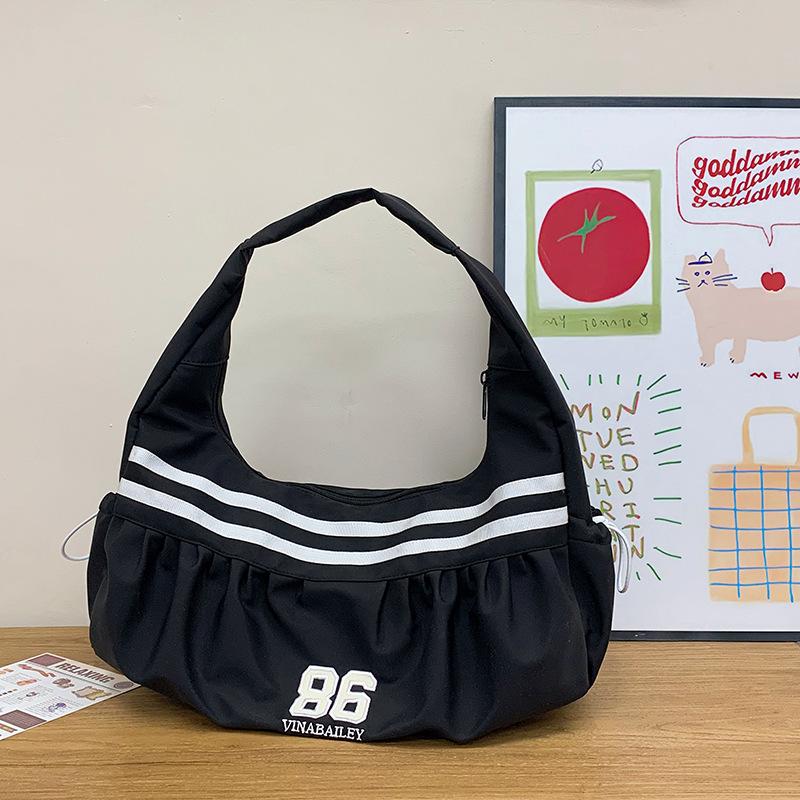 Damen Stofftasche Mode Sport Freizeit große Kapazität Canvas tragbare Schulter Cloud Bag leichte Tasche