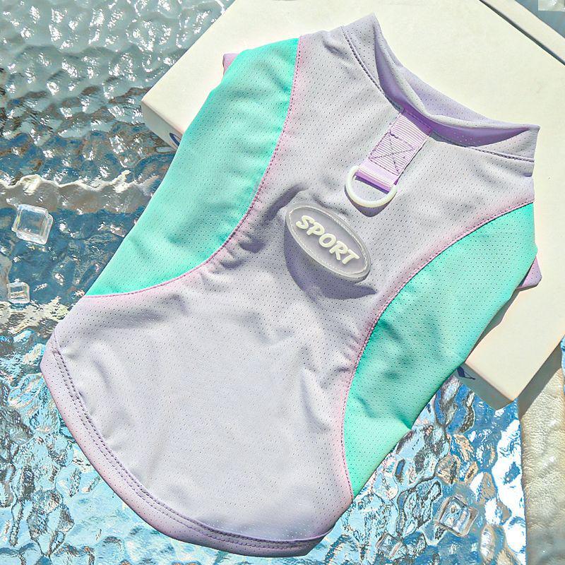 Cool Cat & Large Dog Ice Silk Vest: Lightweight, Four-Legged Pet Apparel for Spring & Summer