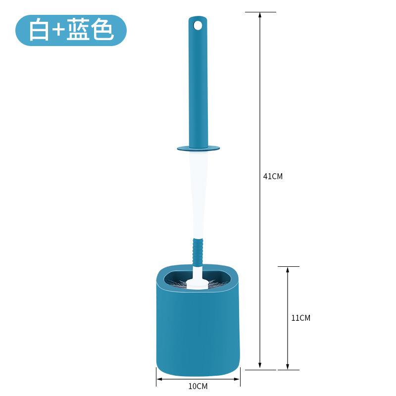 

Щітка для унітазу Пластмасова щітка для чищення туалету Щітка для унітазу з довгою ручкою, щітка для чищення унітазу, гнучка м’яка щітка з тримачем синій