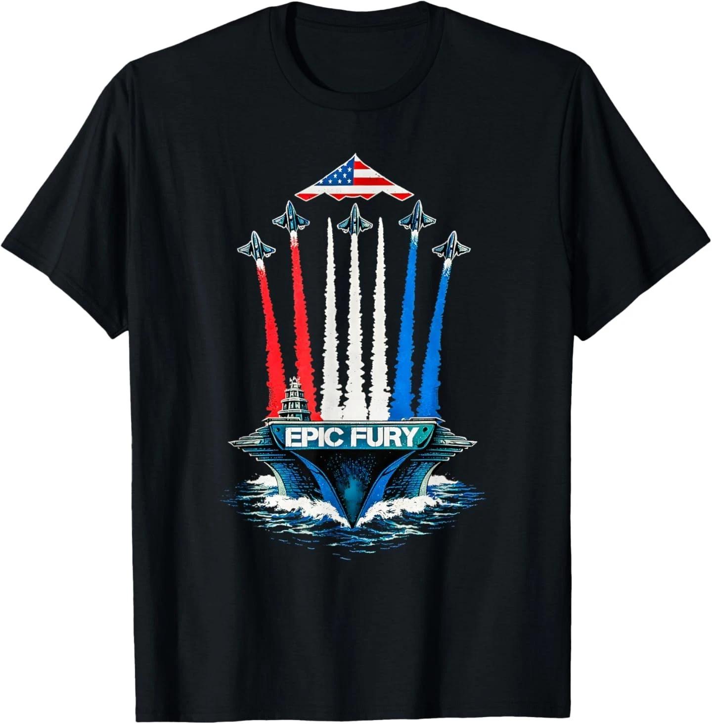 Operation Epic Fury Flag 2026 Women Men Epic Fury Men Women T-Shirt S