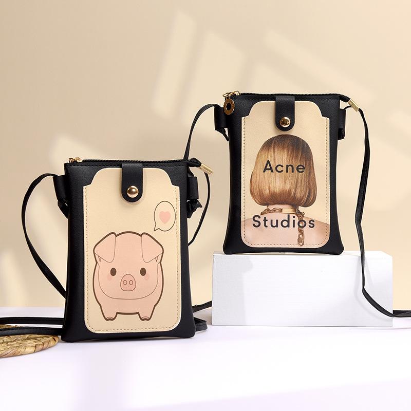 Cute Mobile Phone Bag Female Versatile Small Clear Package Mobile Phone Messenger Mini Small Bag