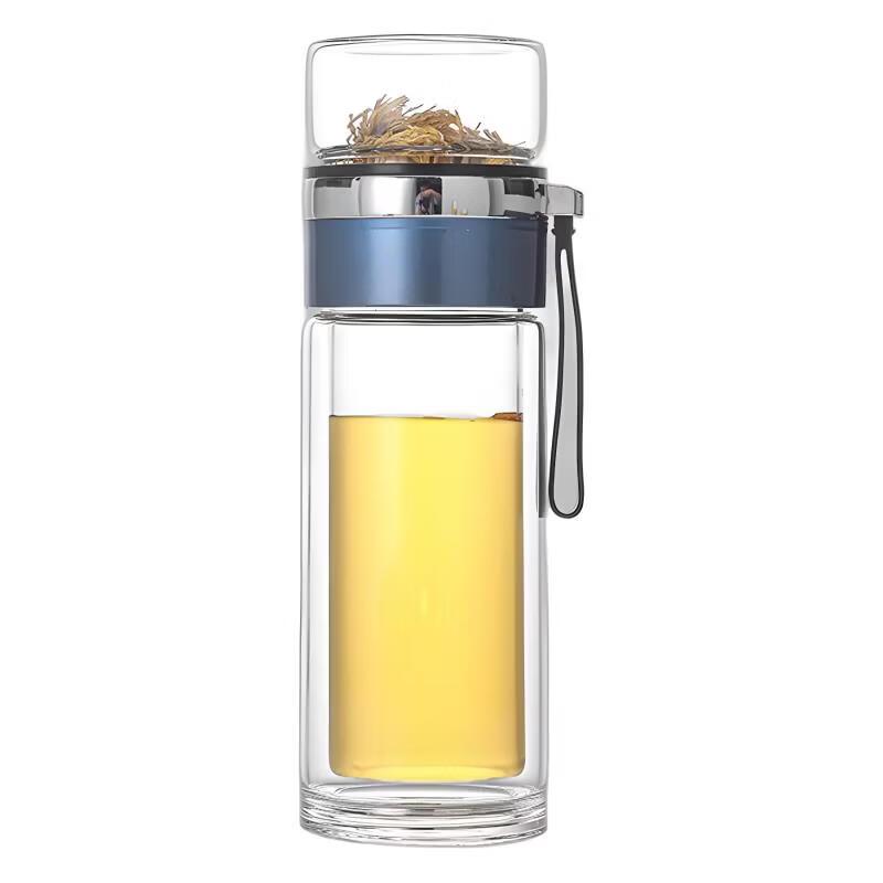 OLOEY Double-Layer Tea Infuser Glass Cup Set