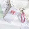 New Fashion Employee Plastic Card Cover Lanyard Work Card Holder Business ID Badge Holder Name Tag Bags Case Cute Bow
