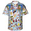 Camicia Hawaiana Vintage da Uomo con Gelato, Abbigliamento da Spiaggia, Vacanze Estive, Retrò, Menu, Poster, Camicie a Bottoni