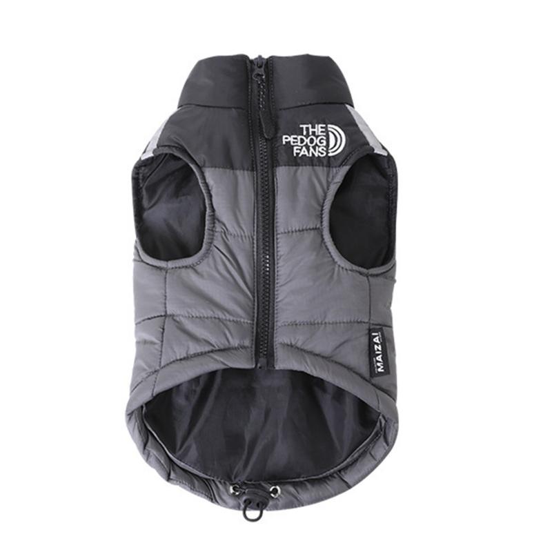 

Fashion Dog Jackets Simple Design Comfortable Coat for Pet Outdoors Adventure Windproof Warm Outfit for Breeds M сірий колір