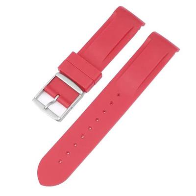 Ekskluzywny gumowy pasek Swatch x Omega z klamrą (Czerwony)