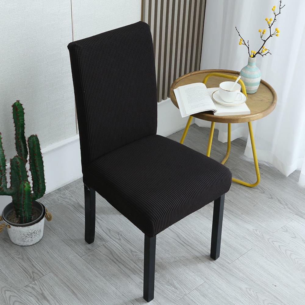 

Household Stretch Chair Covers Washable Removable Corn Kernel Fabric Slipcovers Jacquard Seat Protectors For Living Room Chairs чёрный