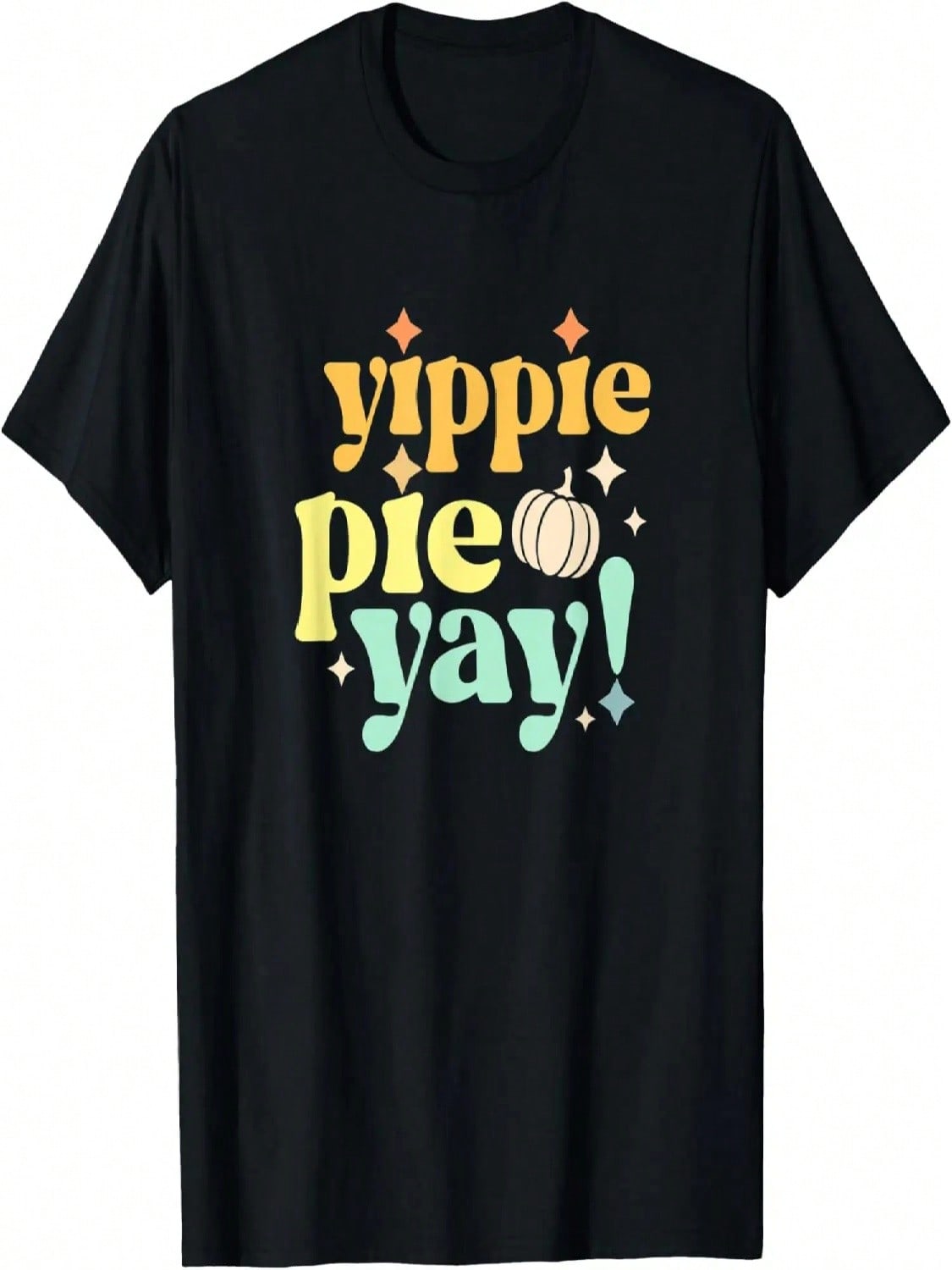 Yippee Yippie Pie Yay Retro 70s Funny Fall Thanksgiving T-Shirt S разноцветный