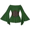 Women's Victorian Ruffle Bohemian Pirate Shirt with Belt
