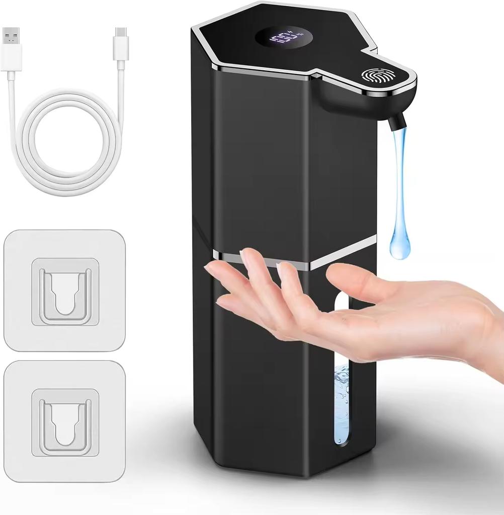 Automatischer Seifenspender 360 ml 4 Stufen Flüssig-Schaumseifenspender Lange Akkulaufzeit Aufladung Automatischer Seifenspender Ohne Bohren