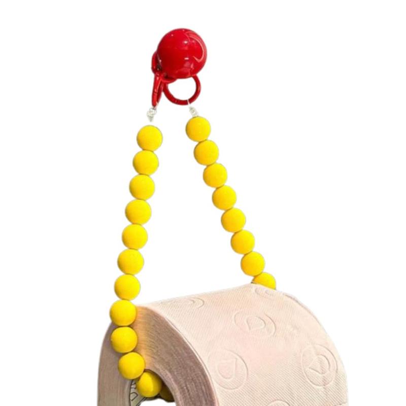 Держатель для бумажных полотенец Самоклеящаяся стойка для бумажных полотенец Под шкаф Настенный держатель для рулона бумажных полотенец Для кухни жёлтый