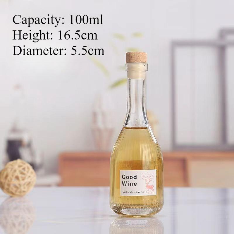 Мини-бутылки для ликера 100/250 мл Стеклянные бутылки для крепких напитков Бутылки для шотов со спиртным Стеклянная бутылка для сока Пустая бутылка Бутылка с герметичной пробкой
