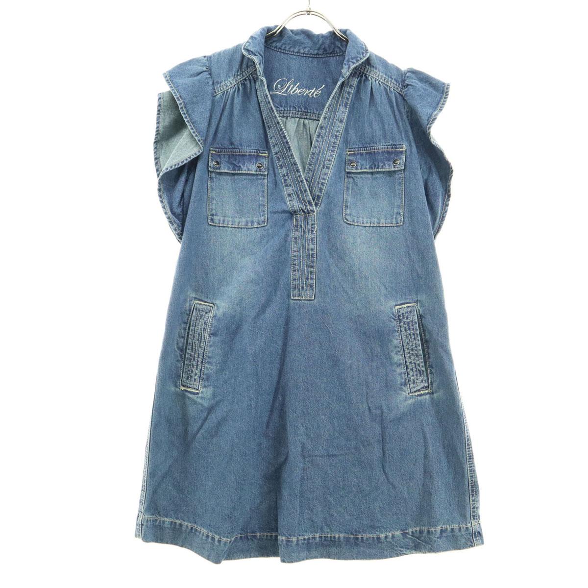 

Косметические товары Liberte Джинсовое платье без рукавов длиной до колена F синий Женский Б/у