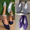 Womens Flyknit Slipon Loafers With Rubber Sole For Daily Casual Wear
