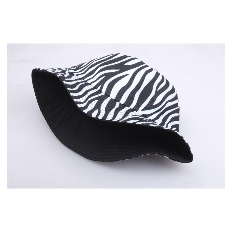 Fisherman Hat Women Zebra Pattern Sun Shade Summer Bucket Hat For Casual Wear