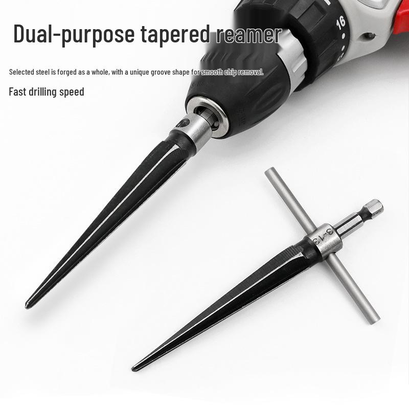 Hex Shank Taper Reamer 3-13mm Woodworking Chamfer Tool, Expanding 5-16mm
