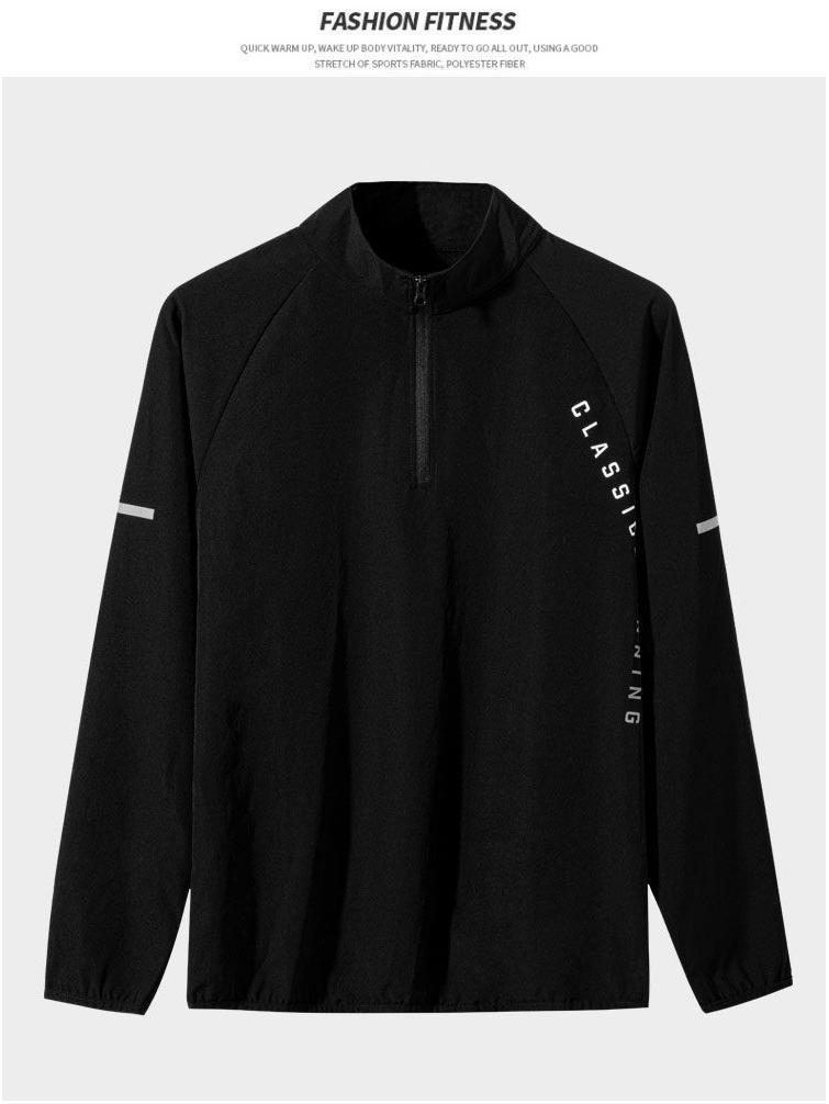 Men's Quick-Dry Long-Sleeve Half-Zip Cycling & Running Tracksuit Top