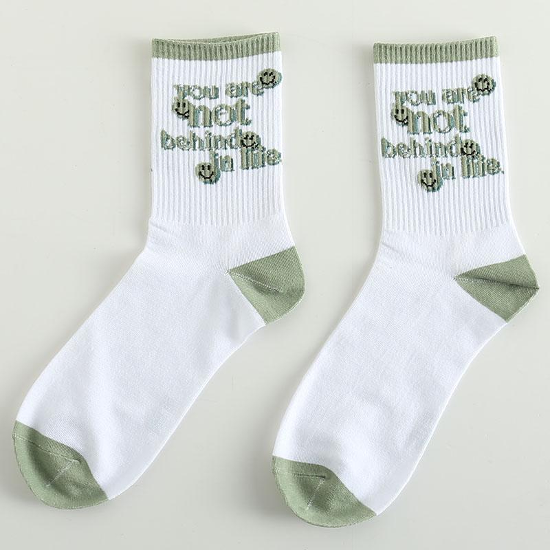 Roliga Herrstrumpor Glada Nya Mode Ins Stil Strumpor För Kvinnor Och Män Hip Hop Harajuku Tecknad Fotboll Bomullsstrumpor