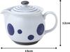 This 10cm Diameter, 450ml Teapot Features a Rounded Shape and Numerous Large and Small Circular Patterns. It Includes a Super-fine Stainless Steel