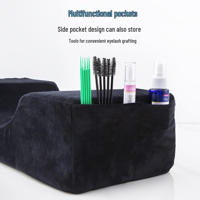 U-Shaped Leather Neck Support Pillow for Eyelash Extensions and Microblading In Beauty Salons.