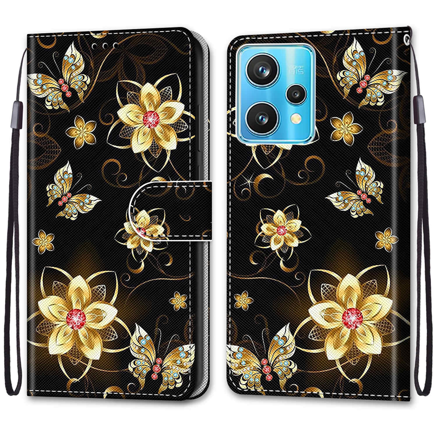 

Роскошный окрашенный кожаный чехол-книжка, защитный чехол для Realme GT Neo3/Realme 9 Pro Plus/Oppo Find X5 Pro/Oppo A57 A77 A36 A11X A58 A8X Realme 9 Pro Plus