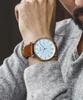 BUREI Men's Watch Leather Popular Brand Analog Simple Waterproof Men's Watch Stylish Commuting Business Men's Watch [Item]
