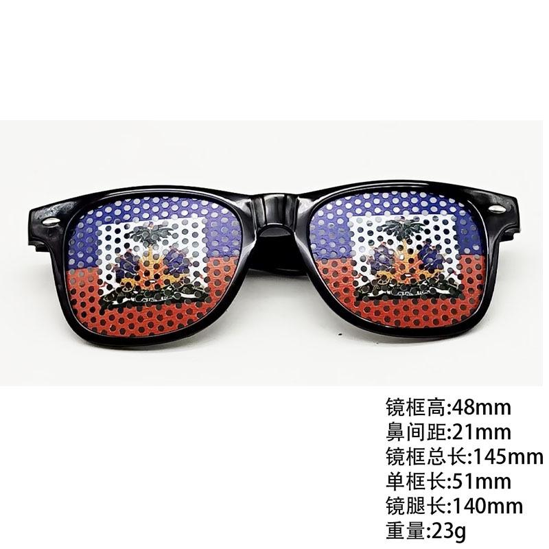 World Cup sunglasses football flag pinhole sticker 2140 printed logo independence day printed rice nail sunglasses