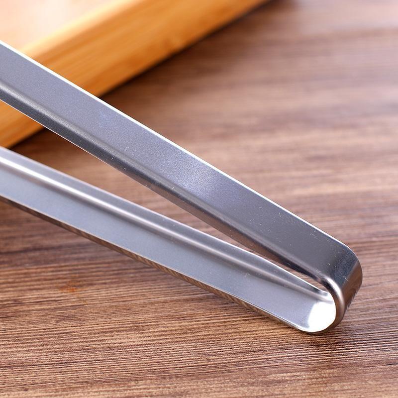 Kitchen Stainless Steel Tongs, Food Tongs, Extended Anti-Scald Household Barbecue Tongs, Thickened 304 Steak Tongs, Baking Tools Default