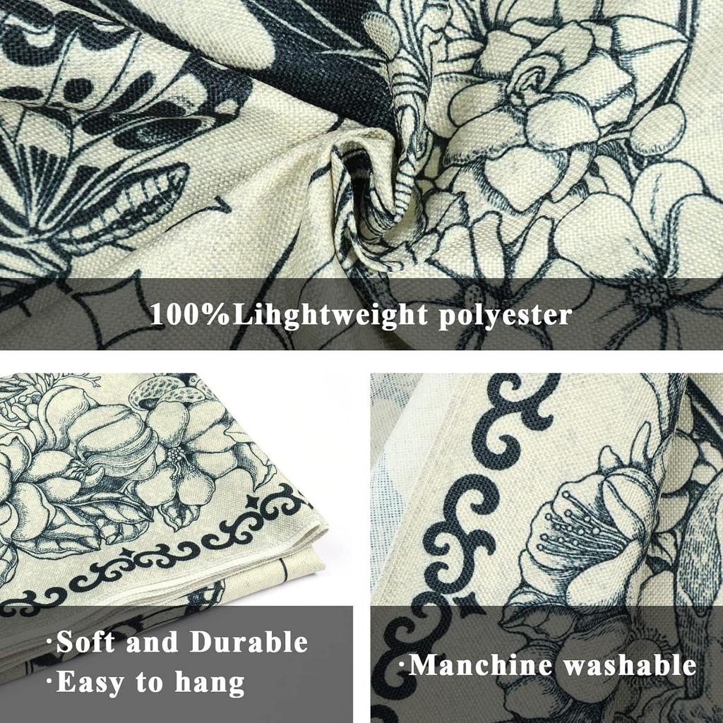 Boho Skull Tapestry Butterfly Floral Mushroom Moth Wall Decor Aesthetic Wall Hanging for Bedroom Goth Outdoor Docor Linen