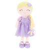 16 Inches Plush Dolls Purple Flower Princess Baby Girls Toys Purple Dress for Baby Girls Birthday Gifts