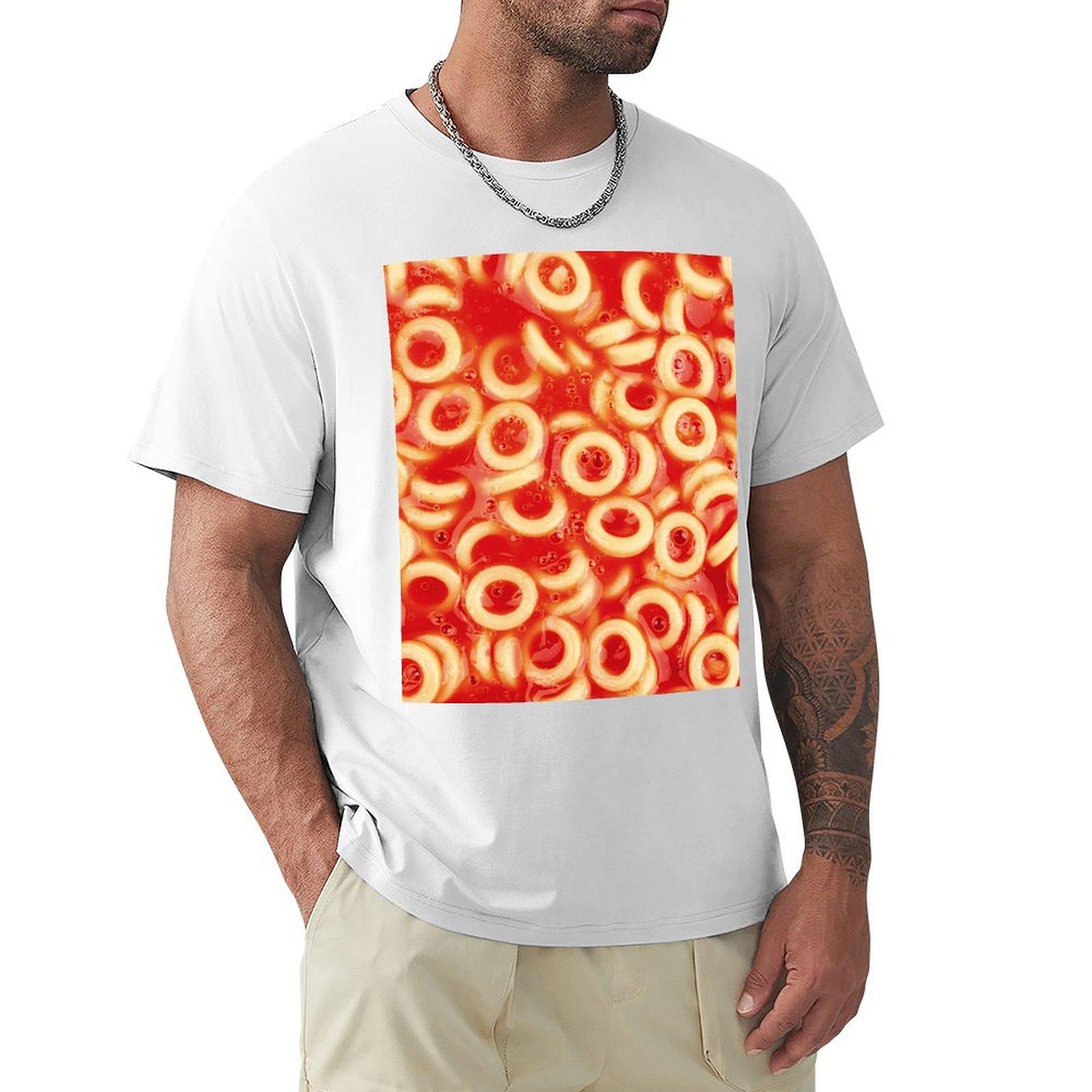 Spaghetti Hoops in Tomato Sauce TShirt anime stuff for a boy mens t shirts S