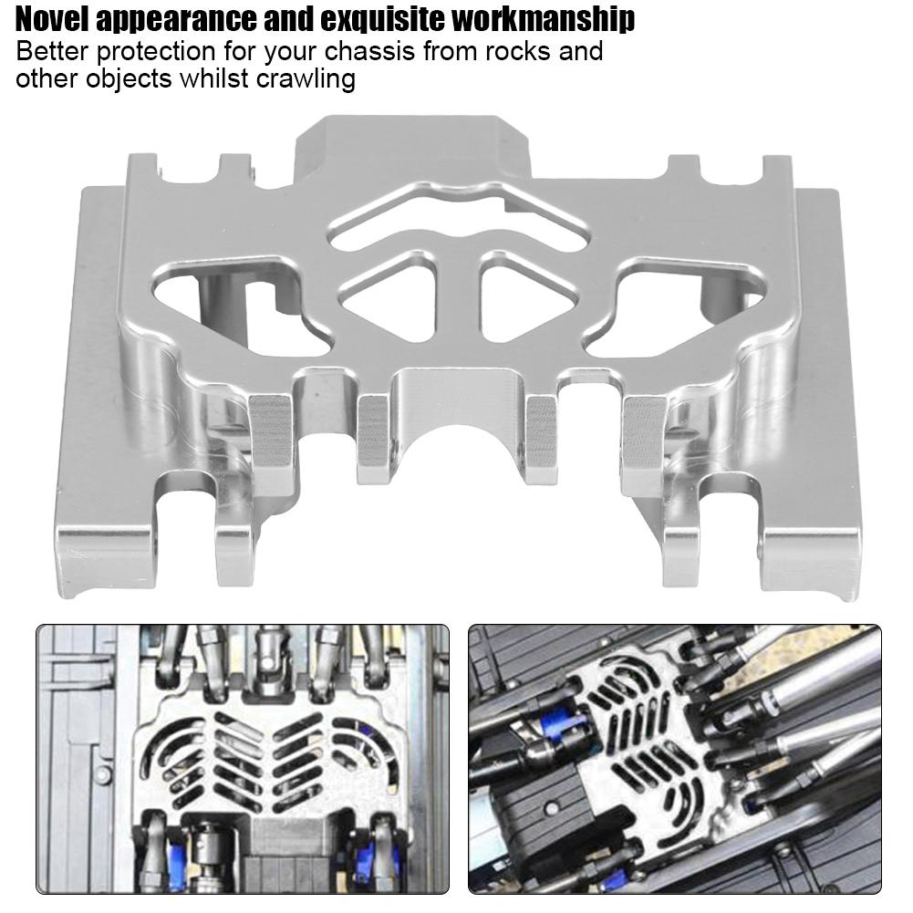 Aluminium Alloy Middle Gearbox Chassis RC Part for TRAXXAS TRX4 Land Rover Defender (Silver)