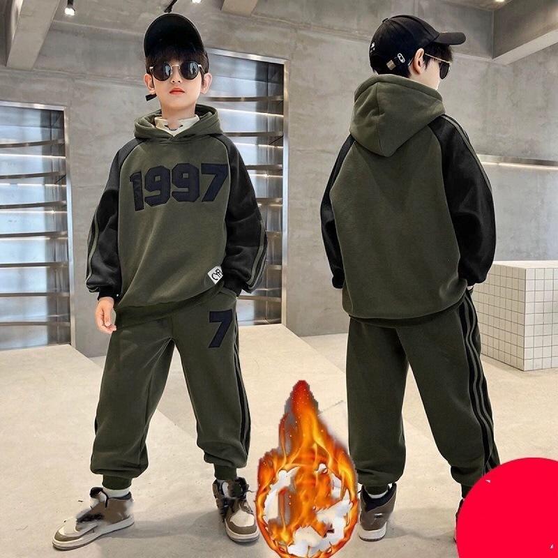 Boys' Spring and Autumn Suits, Casual Zippers, Children's Boys, Handsome, Big Children, Western Style Two-piece Autumn