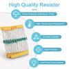 100 Pcs 10R Ohm Resistors YIWANSON 0.25 W Metal Film Resistor, Tolerance ±1% 1/4w Metal Film Fixed Resistor for Repair Electronic Systems, Repair