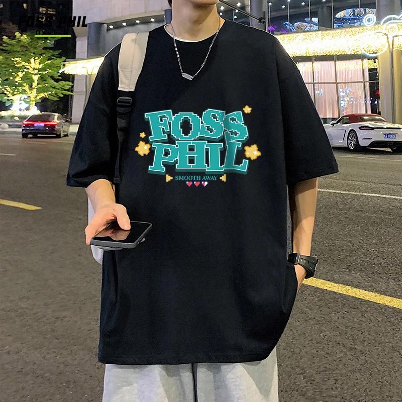 Foss Phil American Style Loose Fit Printed Cotton T-Shirt XL