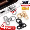 1-4pcs 360° Rotatable Stainless Steel Tab Phone Tether Portable Connecting Hanging Piece Lanyard Mobile Phone Case Clip Gaskets