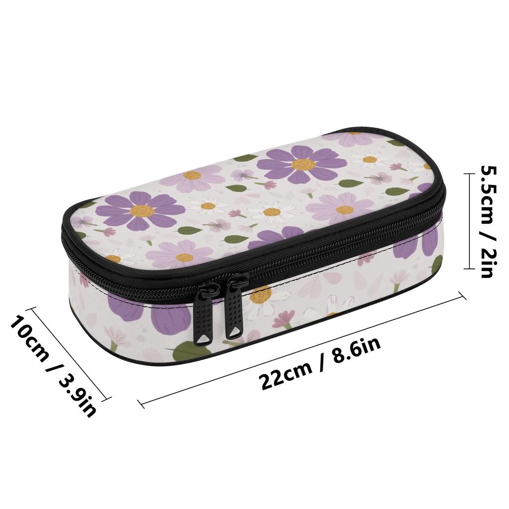 School Pencil Case Zipper Closure High Capacity 300D Polyester with Main Compartment Mesh Pocket and Pen Slots for Everyday Study