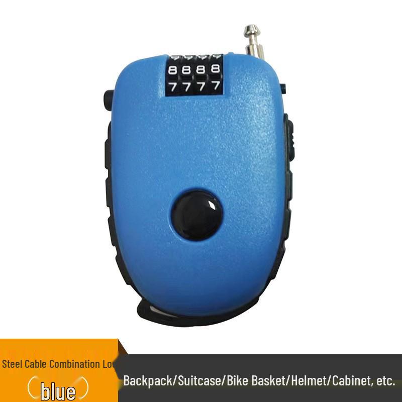 Retractable Steel Wire Combination Lock for Motorcycle & Bicycle Security