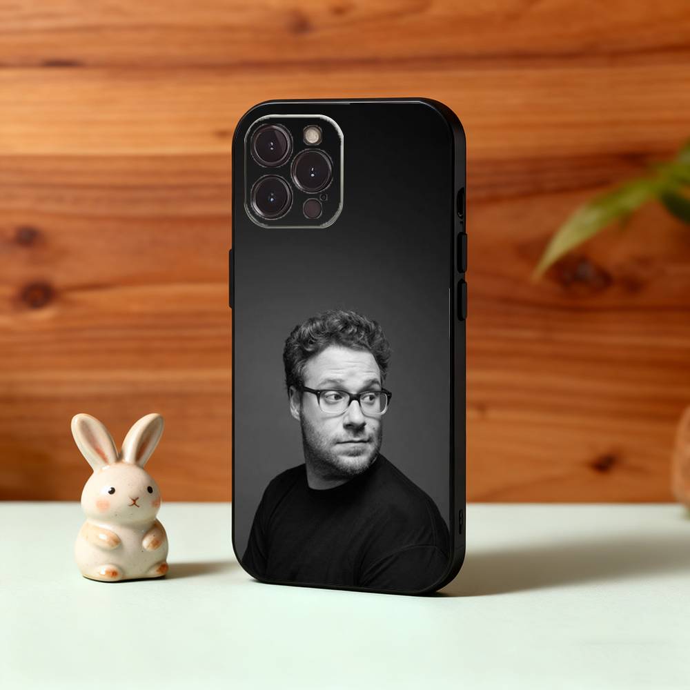 Seth Rogen Canadian Actor Phone Case For iPhone17,16,15,14,13,12Plus,Pro Max,XS,5G Soft Silicone Black Cover iPhone14Plus