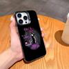 Cat E-Emily The Strange Phone Case For iPhone17,16,15,14,13,12,11,Pro,MAX Gray Matte Silicone Black Cover
