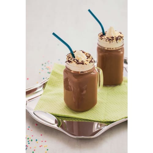 Tramontina Children's Stainless Steel Straw & Cleaner, Alegria, Blue, 21cm, Recommended for Ages 3 and Up, Reusable, Eco-Friendly, Dishwasher Safe, Ho