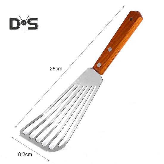 Heat-resistant Hollow Structure Stainless Steel Spatula Practical Fan Shaped Cooking Shovel Cooking Tool